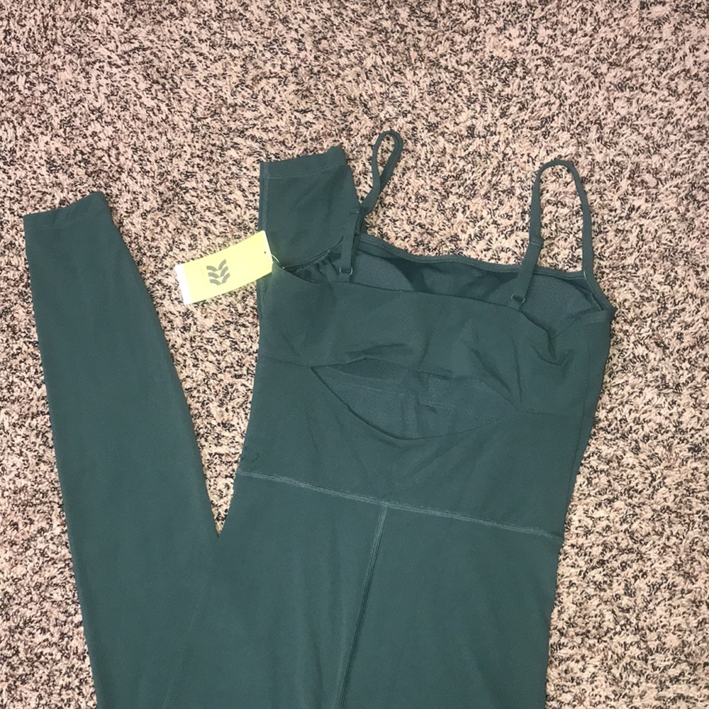 All In Motion Everyday Soft Active Bodysuit Unitard Open Back Green | NWT! - Picture 6 of 14